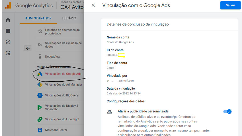 Vinculando o Google Analytics 4 (GA4) ao Google Ads - Por Aylton Inacio