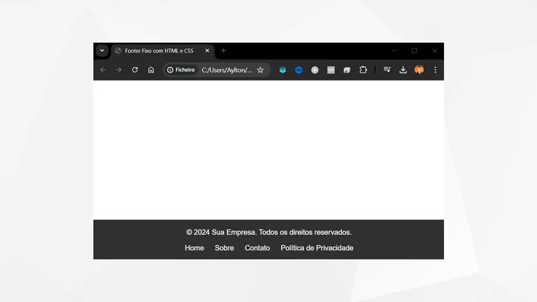 Como criar um Rodapé Fixo com HTML e CSS: Guia Completo