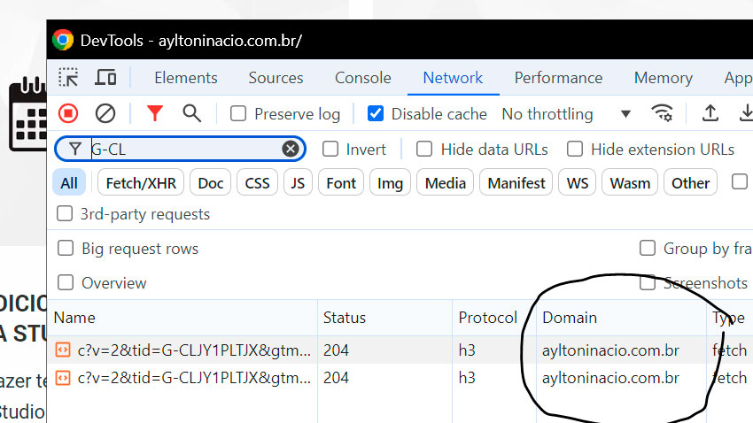 Gateway da tag do Google funcionando com Google Analytics - Por Aylton Inacio