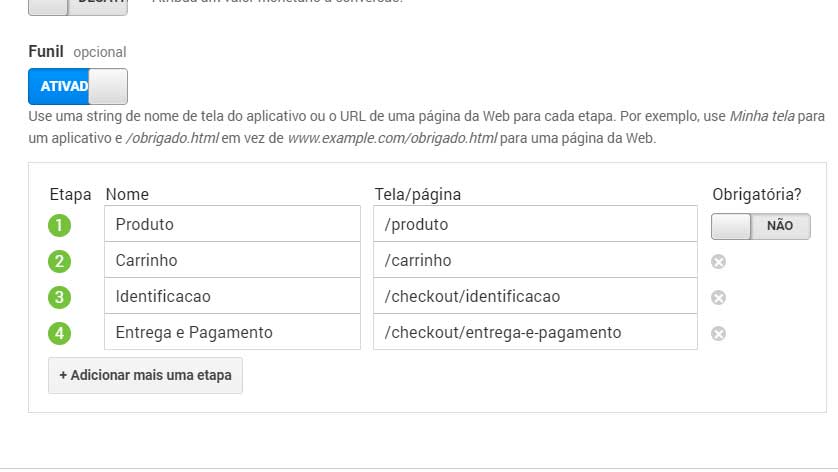 Configurar meta Destino com funil de vendas no Google Analytics - Por Aylton Inacio