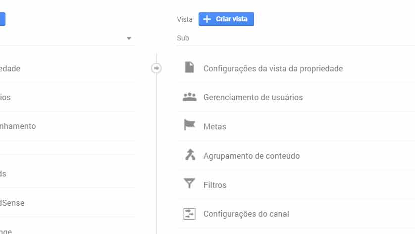 Vista de Propriedade para subdomínio no Google Analytics - Por Aylton Inacio