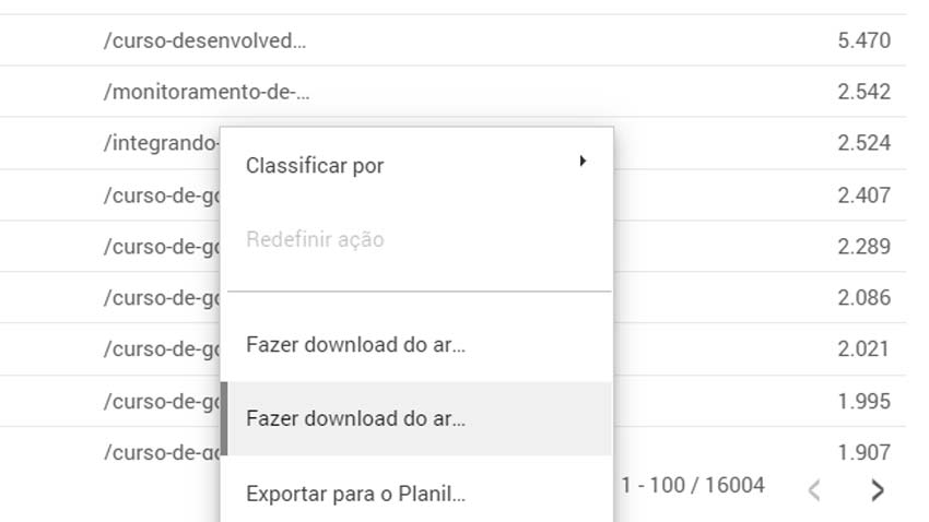 Exportando do Google Analytics com Looker Data Studio - Por Aylton Inacio - Como exportar dados do Google Analytics para o Excel
